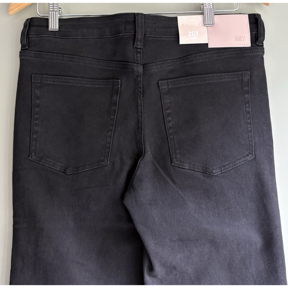 Free People x ZGY DENIM Low Flare Jeans Size 30 Black Y2K Retro Minimalist - Picture 8 of 16